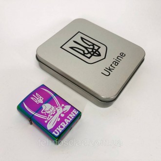 Дугова електроімпульсна запальничка USB Україна (металева коробка) HL-449. YQ-31. . фото 8