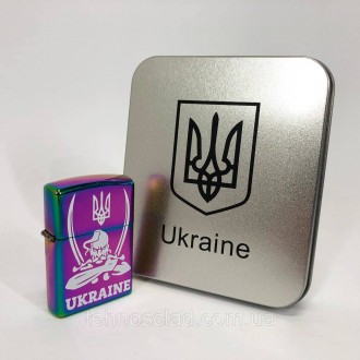 Дугова електроімпульсна запальничка USB Україна (металева коробка) HL-449. YQ-31. . фото 5