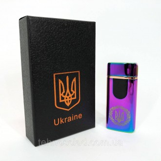 Електрична та газова запальничка Україна із USB-зарядкою HL-435. ID-743 Колір: х. . фото 5