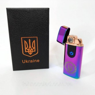 Електрична та газова запальничка Україна із USB-зарядкою HL-435. ID-743 Колір: х. . фото 3