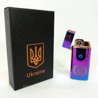 Електрична та газова запальничка Україна із USB-зарядкою HL-435. ID-743 Колір: х. . фото 7