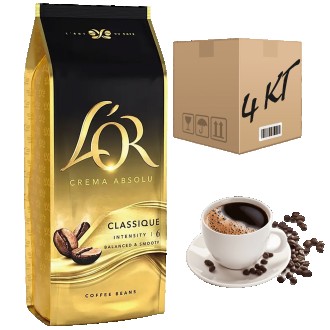 Кофе L'OR Crema Absolute Classic (ящик 4кг) Кофе в зернах L'OR Crema Absolute Cl. . фото 2