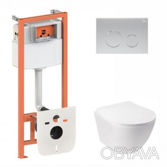 Комплект Qtap Jay Ultra Quiet унітаз підвісний QT07335177W + Nest комплект інста. . фото 1