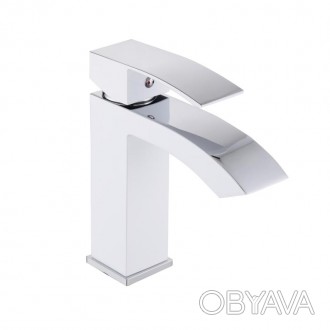 Змішувач для раковини Qtap Swan Cascada QTSWA270CRW45568 виконаний у стильному п. . фото 1