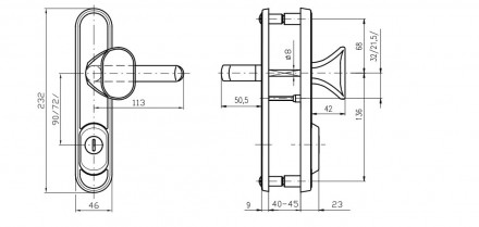  ROSTEX DECOR R fix-mov DIN PLATE 85 мм титан pvd 23 мм 40-45 мм 4 класс Ovalne/. . фото 10