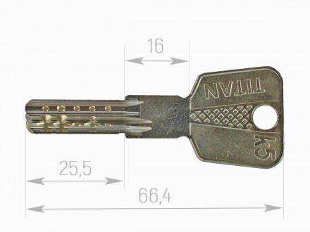 Titan K5 ключ/шток 
 
TITAN K5 – цилиндры высокой степени безопасности. Детали ц. . фото 4