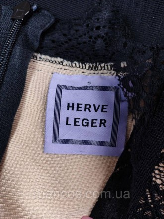 Сексуальное облегающее черное женское платье с кружевным дизайном Herve Leger.
Н. . фото 11