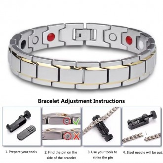 Магнітний браслет для здоров'я Type D - модний універсальний браслет з функцією . . фото 9