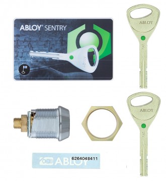 Замок врезной ABLOY CL200 19мм 18,5мм SENTRY 2KEY STR B BB66EE правый хром полир. . фото 5