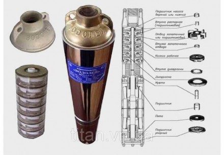 Бытовой центробежный погружной многоступенчатый насос БЦПЭУ0,5-40У, который испо. . фото 5