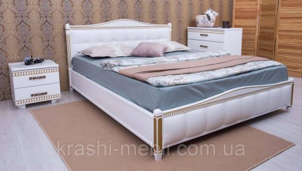 Кровать двуспальная Олимп Прованс кожзам квадраты + патина (160*200). Киев. фото 1 Кровать двуспальная Олимп Прованс кожзам квадраты + патина (160*200). Киев. фото 1