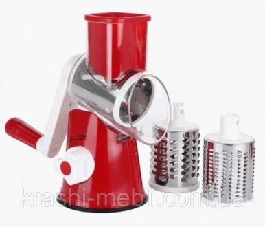 Овочерізка ручна Tabletop Drum Grater Kitchen Master. Терка, шатківниця, подрібн. . фото 2