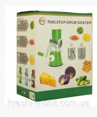 Овочерізка ручна Tabletop Drum Grater Kitchen Master. Терка, шатківниця, подрібн. . фото 5