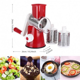 Овочерізка ручна Tabletop Drum Grater Kitchen Master. Терка, шатківниця, подрібн. . фото 4