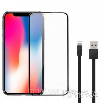 Протиударне захисне скло Remax GL-36 Zeus 3D Full Cover iPhone X/Xs. В комплекті. . фото 1