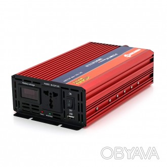 Інвертор напруги NV-2500 (1500Вт)+LCD, 12/220V, approximated, 1 універсальна роз. . фото 1