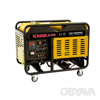 Генератор дизельний KDK15000RE3, трехфазный 230/400V, 50Hz, 15KVA, об'єм 34л. . фото 1