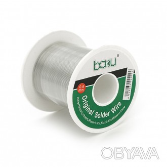 Опис: Дротовий припій BAKKU Solder wire BK 0.8*300G A DIA 0,8mm (250g) призначен. . фото 1