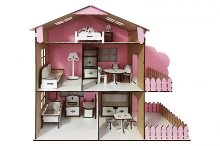 Кукольный домик деревянный 3 этажный с мебелью Tree house розовый AM-1.02. Ивано-Франковск. фото 1 Кукольный домик деревянный 3 этажный с мебелью Tree house розовый AM-1.02. Ивано-Франковск. фото 1