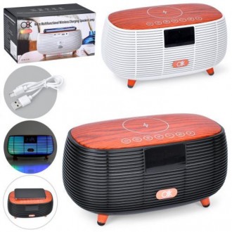 Колонка FG240430028Q 23-12-12см. акум, 2400mA, Bluetooth, світло,годинник, USB. Івано-Франківськ. фото 1 Колонка FG240430028Q 23-12-12см. акум, 2400mA, Bluetooth, світло,годинник, USB. Івано-Франківськ. фото 1