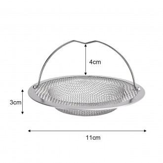 Сетка-фильтр для раковины из нержавеющей стали с ручкой — ваш надежный помощник . . фото 3