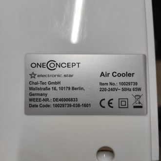 Запчасти портативный охладитель - вентилятор oneConcept MCH-1 v2 10029739. . фото 4 Продам оригинальные б/у запчасти на портативный охладитель - вентилятор oneConce. . фото 4