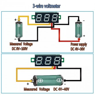 Цифровой вольтметр DC 0-100 v постоянного тока. Лицензионный Китай.
Измеритель в. . фото 6