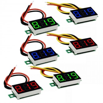 Цифровой вольтметр DC 0-100 v постоянного тока. Лицензионный Китай.
Измеритель в. . фото 2