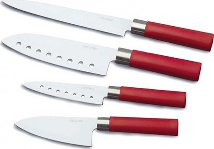 Набір ножів Cecotec 4 Santoku Ceramic-Coated Kit CCTC-01003 (8435484010030). . фото 7