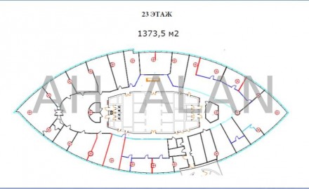 Без комиссии! Аренда офиса 1373.5 м2 (без учета коэффициента общих площадей) в б. Липки. фото 32