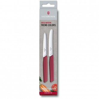 Набір кухонний Swiss Modern Paring Set 2 шт. з фарб. ручками (2 ножі) Berry (Lim.Ed. 2022). Суми. фото 1 Набір кухонний Swiss Modern Paring Set 2 шт. з фарб. ручками (2 ножі) Berry (Lim.Ed. 2022). Суми. фото 1