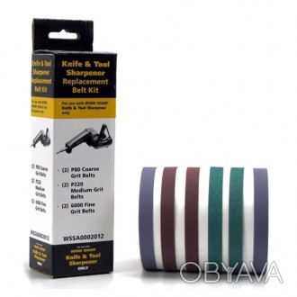 
Опис набору стрічок WSKTS ASSORTED BELT KIT (6 стрічок) до точила Work Sharp:
Н. . фото 1