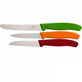 
Опис Victorinox SwissClassic Paring Set 3 ножі з кольоровими ручками (6.7116.32. . фото 4