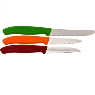 
Опис Victorinox SwissClassic Paring Set 3 ножі з кольоровими ручками (6.7116.32. . фото 5