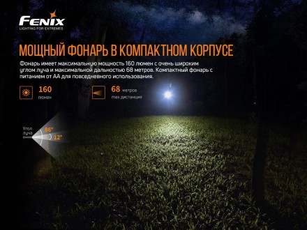 
 Ліхтар Fenix E12 V2.0 MATCH CA18 (холодний білий) 
 
 ANSI 
 
 Максимальний 
 . . фото 8