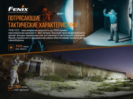 
 Ліхтар Fenix TK16 V2.0 LUMINUS SST70
 ANSI
 Турбо
 Максимальний
 Середній
 Мін. . фото 8