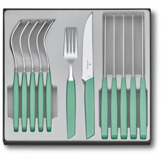 Набір кухонний Swiss Modern Table Set 12 шт. м'ят. ручкою (6 ножів steak, 6 виделок). Суми. фото 1 Набір кухонний Swiss Modern Table Set 12 шт. м'ят. ручкою (6 ножів steak, 6 виделок). Суми. фото 1