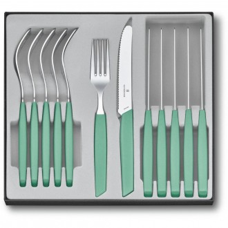 Набір кухонний Swiss Modern Table Set 12 шт. м'ят. ручкою (6 ножів tomato, 6 виделок). Суми. фото 1 Набір кухонний Swiss Modern Table Set 12 шт. м'ят. ручкою (6 ножів tomato, 6 виделок). Суми. фото 1
