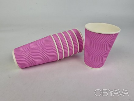 Стакан Бумажный Гофрированный (340мл, 20шт, Кр-80) Гофрированные Бумажные Стакан