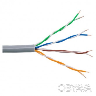 Кабель вита пара Atcom (60510) Standard FTP, 0.51мм, ССА, CAT6, 1Gb/s, 305м. . фото 1