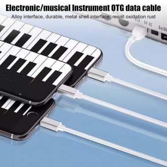 3 в 1 USB C — USB B Midi-кабель, 1 м USB OTG-кабель Type C — USB B, принтерний к. . фото 7