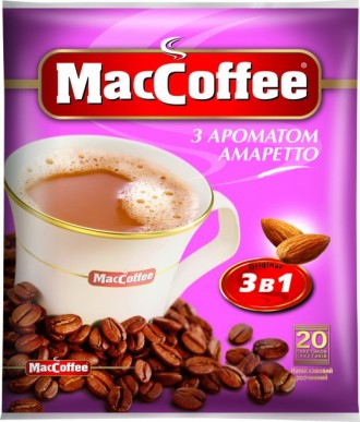 Кофейный напиток MacCoffee 3 в 1 "Амаретто" растворимый 18г*20шт. (25). Харьков. фото 1 Кофейный напиток MacCoffee 3 в 1 "Амаретто" растворимый 18г*20шт. (25). Харьков. фото 1