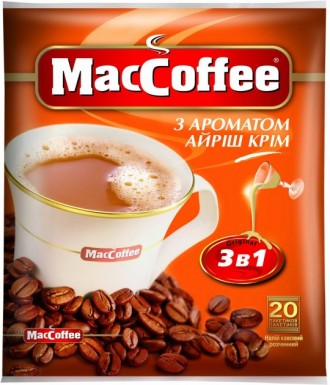 Кофейный напиток MacCoffee 3 в 1 "Айриш крем" растворимый 18г*20шт. (25). Харьков. фото 1 Кофейный напиток MacCoffee 3 в 1 "Айриш крем" растворимый 18г*20шт. (25). Харьков. фото 1