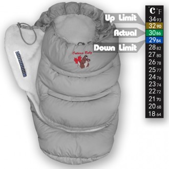 Пуховый конверт-трансформер на меху Аляска Климат Котроль с прорезями для ремней. . фото 11