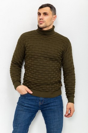 Свитер мужской, цвет хаки, 161R602. Одесса. фото 1