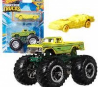 Mattel Hot Wheels Double Pack Car + Monster Trucks HWN42 Midwest Madness. . фото 2