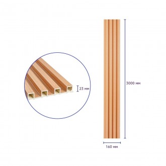  Стеновые рейки WPC
 Описание: Стеновые рейки WPC – строительный материал для вн. . фото 4