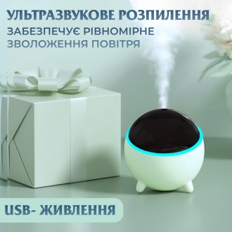 Портативный увлажнитель воздуха для дома с USB-подключением и вместимостью 300 м. . фото 7