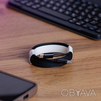 Кабель для зарядки USB-С шнур 2м черный