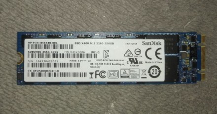 Накопитель SSD Sandisk 256Gb X400 
SSD б.у рабочий без
дефектов. Смарт на фото. . фото 2